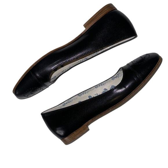 Gucci Hills Perforated GG Logo Black Leather Feminine Slip On Flat Shoes Size 38 - Picture 8 of 12